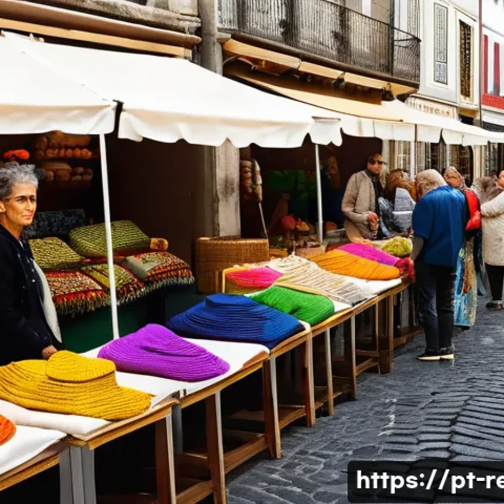 생태환경 관련 최신 뉴스와 동향 - A bustling and vibrant street market scene in Porto, Portugal, filled with people of diverse ages, a...